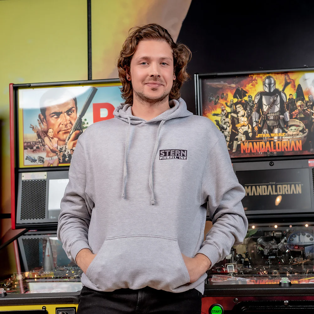 Stern Gray Fleece Hoodie - Image 3